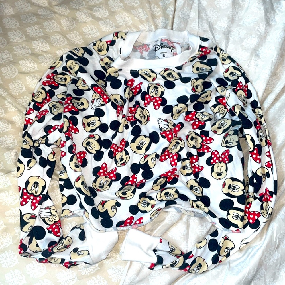 Mickey and Minnie Mouse Print Long Sleeve